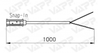 Kabel propojovací 1m, zakončení QS150 Tesat