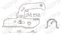 Tažná spojka WW 220 R-B pr. 50 mm, 2200 kg