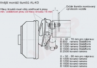 Tlumič k nápravě AL-KO Octagon Plus modrý (do 1350 kg/1 náprava)