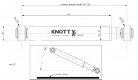 Tlumič k nápravě KNOTT typ 990001 (do 1800 kg/1 náprava)