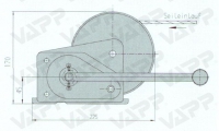 Naviják AL-KO BASIC 900 s brzdou (900kg), bez lana