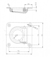 Kotevní miska 95x102 mm 800 daN (zápustná)