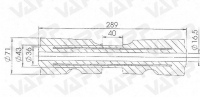 Rolna PROFI kýlová naváděcí STOLTZ pr. 71x289 mm/pr. 16,5 mm, RPSC-12