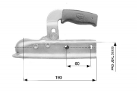 Tažná spojka KP-03 50x50 mm, 2000 kg, SportJacht