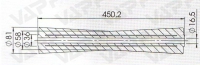 Rolna PROFI kýlová STOLTZ pr. 81x450 mm/pr. 16,5 mm, RP-18