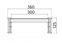 Nájezd hliníkový 3500/360 mm typ M125 (3435 kg na pár)