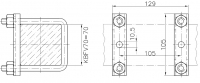 Držák KBFV/70 klemy opěrného kolečka na oj 70x70 mm