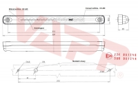 Svítilna mlhová/couvací zadní LED WAS W73ARF, 12-24 V