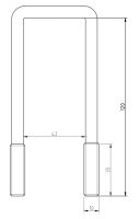 Třmen M10 120x42 mm