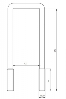 Třmen M10 140x42 mm