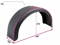 Blatník plast 13''/200 mm DOMAR černý oblý