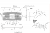 Svítilna přední obrysová LED WAS w46/225Z, 12-24V na držáku, s odrazkou