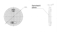 Odrazka bílá pr. 61 mm samolepicí