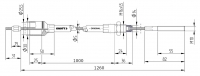 Lanovod brzdový pro KHV KNOTT 1000/1370 závit M12-M12