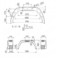 Blatník plast 15"/240 mm AL-KO BKS EA 240 černý