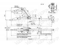 Výškově stavitelná oj AL-KO Optima 351 VB, 2500-3500kg, E=1410 mm, pro kol. jed. 2361