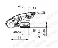 Stabilizátor AL-KO AKS 3504 s integrovaným zámkem a safety ball, vrtání 14,5 mm