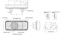 Svítilna WAS W66L/313kr sdružená LED 12-24 V, L-BL/BR/KO/ML