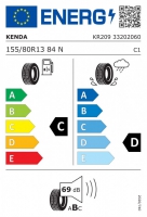 Pneu 155/80 R13 84N KENDA Kargotrail M+S