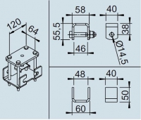 Montážní materiál AL-KO pro listové pružiny STARR (1500 kg) / 1 ks