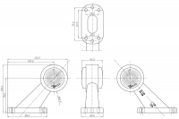 Svítilna doplňková obrysová LED WAS W21.7RF 299BC, 12-24V, levá 108 mm, QS150