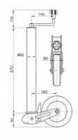 Kolečko opěrné automat. KNOTT ATK60V-B 200x50 500 kg