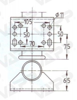 Kolečko opěrné automat. KNOTT ATK60 200x60 250 kg