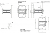 Svítilna doplňková obrysová LED WAS W168.3 L/P, 12-24V, neon ef.