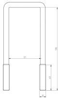 Třmen M10 130x51 mm