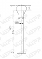 Opěrná noha TL 48/600 KNOTT