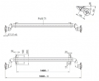 Náprava AL-KO UBR  700-5 (750 kg) a= 700 mm, c=1130 mm, 100x4, patky 50