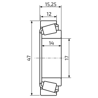 Ložisko kužel. SPORTJACHT 30303 (47x17/h15,25)