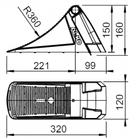 Klín zakládací AL-KO UK 36 KL (320 mm/1600 kg) plastový