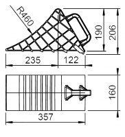 Klín zakládací AL-KO UK 46 K (357 mm/5000 kg) plastový s vystouplým madlem