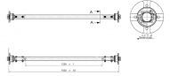 Náprava AL-KO Starr Plus LS ( 750kg) a=1200 mm, c=1630 mm, 100x4