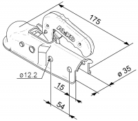 Tažná spojka AL-KO AK 7 PLUS - 35 Ausf. A pr. 35, 750 kg