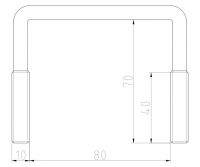 Třmen M10 70x80 k držákům rezervy