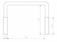 Třmen M10 70x 90 k držákům rezervy