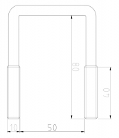 Třmen M10 80x50 k držákům rezervy