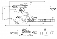 Výškově stavitelná oj KNOTT KHA 20-B 1620mm, oko DIN40 (Paragan KHV 20)