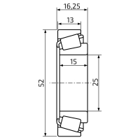 Ložisko kužel. 30205 J2/Q (52x25/h16,25) SKF