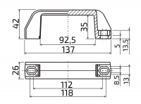 Madlo plastové 137 mm černé