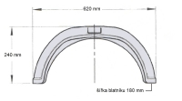 Blatník plast 10''/180 mm AL-KO černý