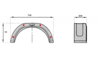 Blatník plast 13''/200 mm AL-KO černý