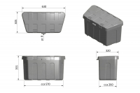 De Haan Profibox Plus plast 630x300x350 mm