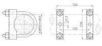 Držák KBF/60 klemy opěrného kolečka na oj pr. 60 mm