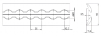 Kotevní lišta 5503 AirLine 50x12 mm, materiál al, délka 3000 mm
