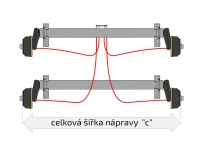 Lanovod brzdový pro výškově stavitelnou oj AL-KO 2000/2390 mm, závit M10/M10