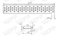 Nájezd VAPP 2000/285 mm levý