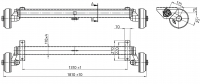 Náprava AL-KO Plus B 1800-9 (1800 kg) a=1310 mm, c=1810 mm, 2361, 112x5